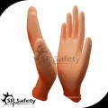 SRSAFETY orange working PU glove free sample gloves